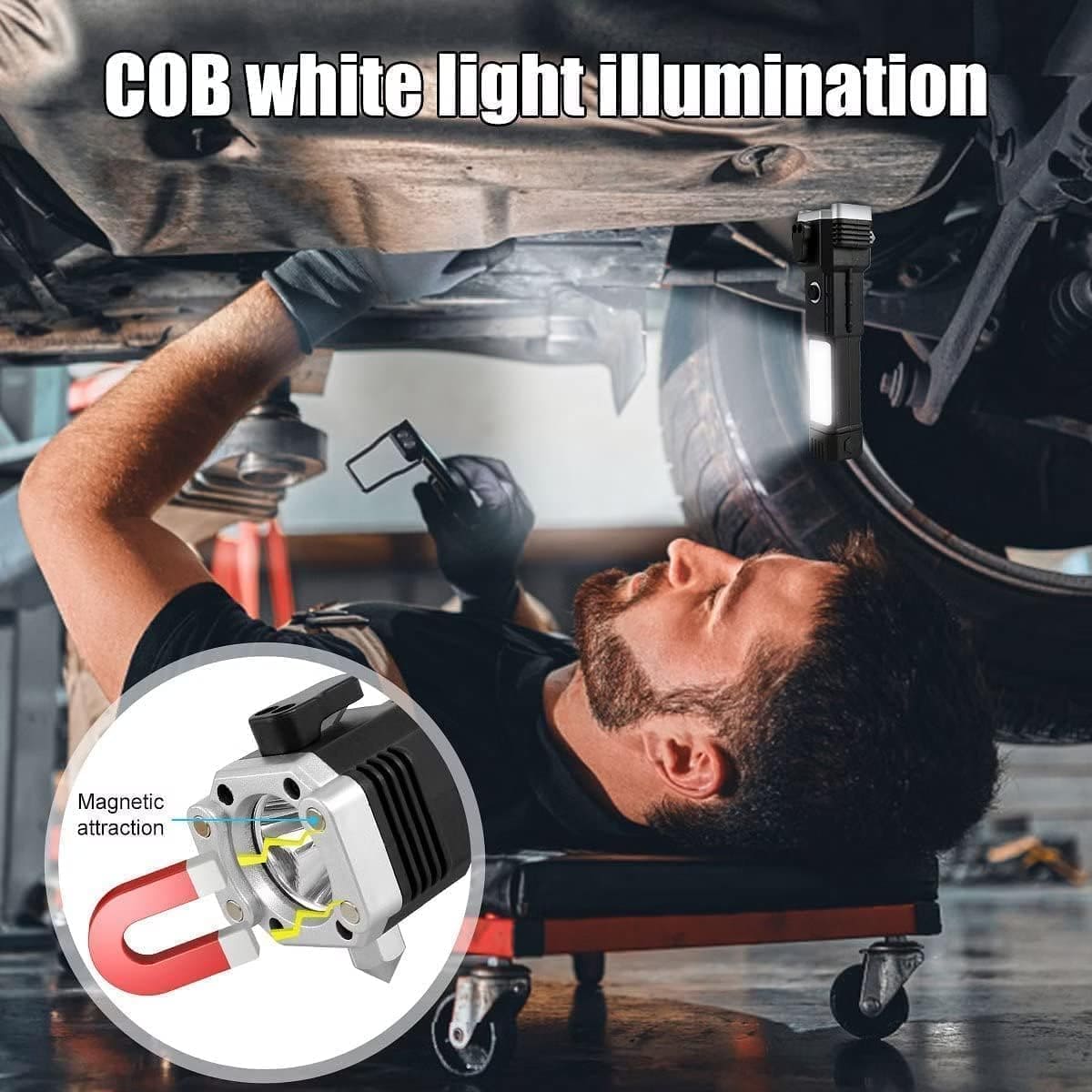 Omni Cop Flashlight, Super Bright LED Flashlight With Safety Hammer, Portable Work Light, Outdoor Adventure Lighting, Long Distance Beam Rescue Flashlight, Multifunctional 4 Modes Flashlight, Torch with Hammer Window Glass and Seat Belt Cutter Omni Cop Flashlight, Super Bright LED Flashlight With Safety Hammer, Portable Work Light, Outdoor Adventure Lighting, Long Distance Beam Rescue Flashlight, Multifunctional 4 Modes Flashlight, Torch with Hammer Window Glass and Seat Belt Cutter